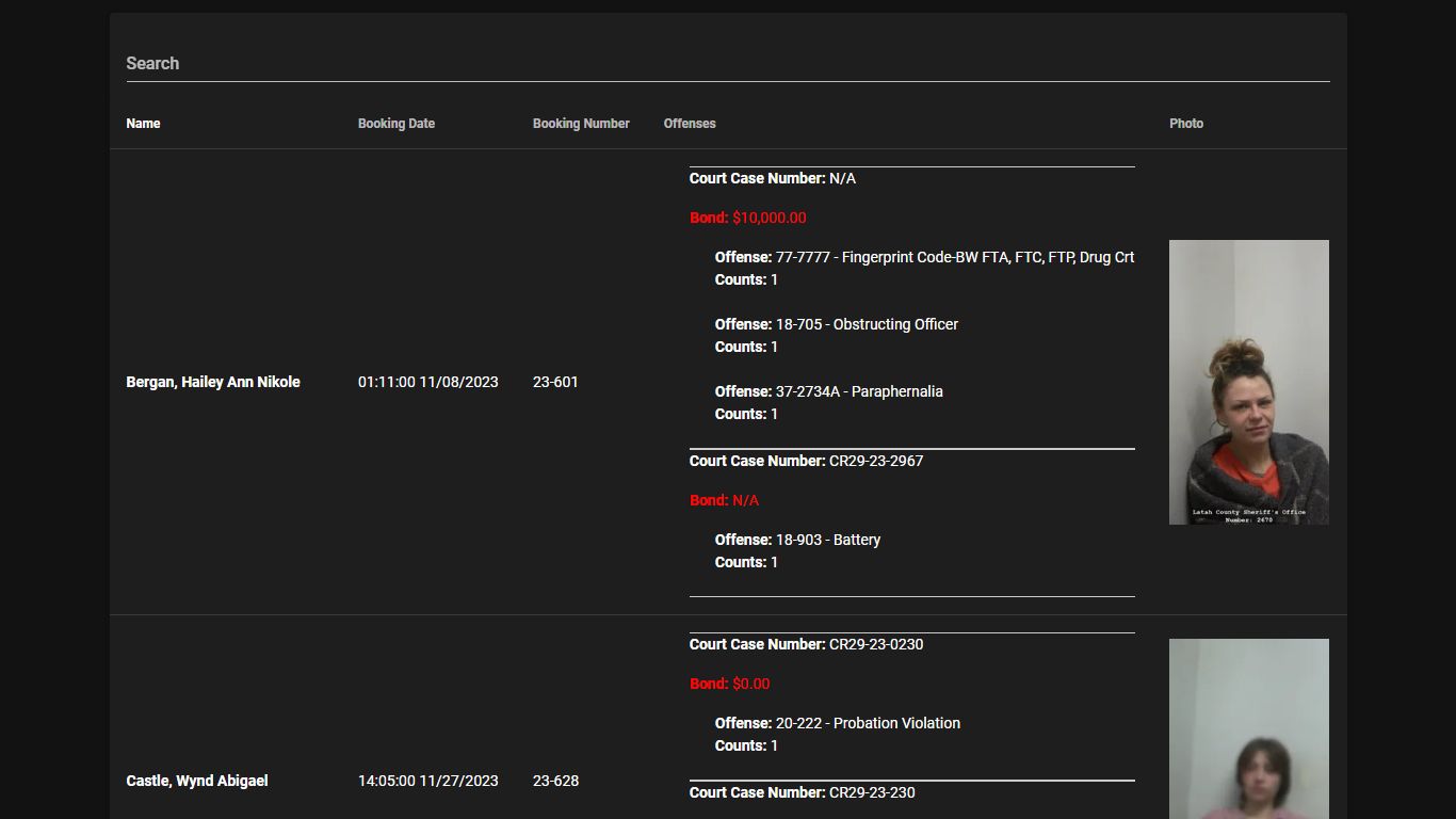 Latah County | Jail Roster